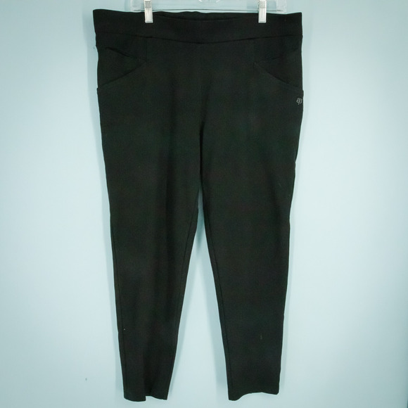 Betabrand Plus Size XXL Black Pull On Stretch Ankle Dress Yoga Leggings Pants - Picture 1 of 5